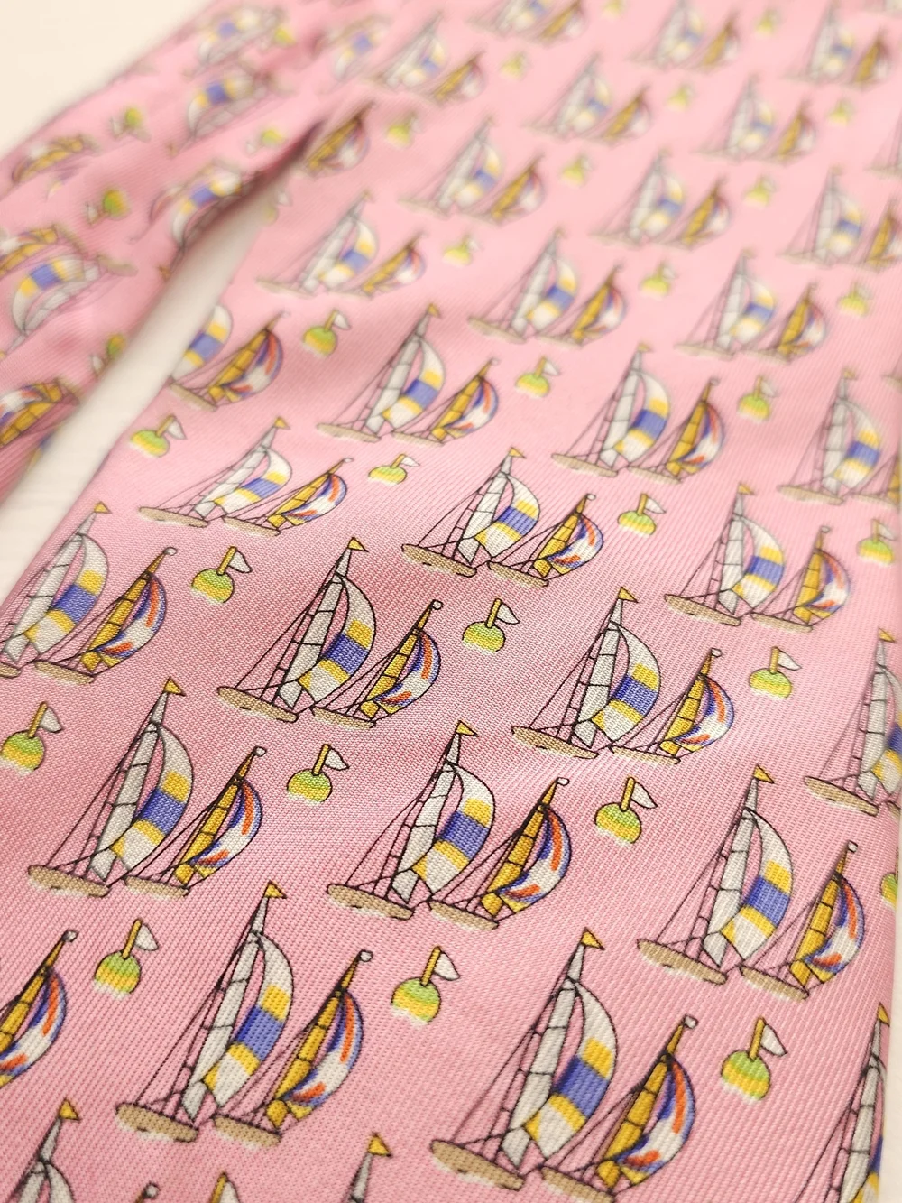 Chaps Pink Sailboat Silk Tie